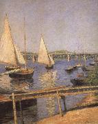 Gustave Caillebotte Sailing Boats at Argenteuil oil painting on canvas